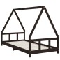 vidaXL Estructura de cama para niños madera de pino negro 90x200 cm vidaXL Estructura de cama para niños madera de pino negro 90x200 cm