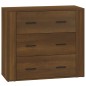 vidaXL Aparador de madera contrachapada marrón roble 80x33x70 cm vidaXL Aparador de madera contrachapada marrón roble 80x33x70 cm
