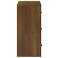 vidaXL Aparador de madera contrachapada marrón roble 80x33x70 cm vidaXL Aparador de madera contrachapada marrón roble 80x33x70 cm