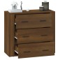 vidaXL Aparador de madera contrachapada marrón roble 80x33x70 cm vidaXL Aparador de madera contrachapada marrón roble 80x33x70 cm