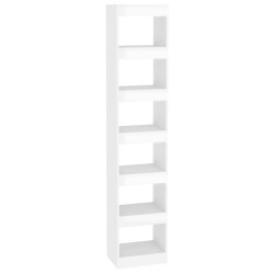 vidaXL Estantería/divisor de espacios blanco brillante 40x30x198 cm