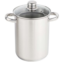 HI Olla para espárragos plateada 4 L