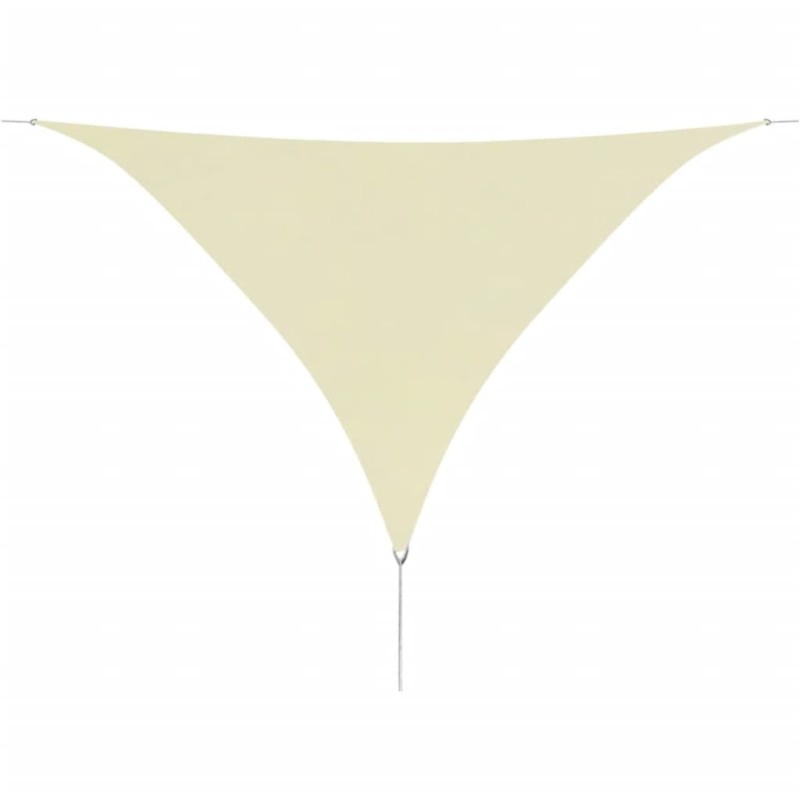 vidaXL Toldo de vela triangular tela Oxford color crema 5x5x5 m vidaXL Toldo de vela triangular tela Oxford color crema 5x5x5 m