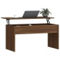 vidaXL Mesa de centro contrachapado marrón roble 102x50,5x52,5 cm