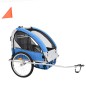 vidaXL Remolque para bicicletas y cochecito 2 en 1 azul y gris vidaXL Remolque para bicicletas y cochecito 2 en 1 azul y gris