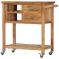 vidaXL Carrito de cocina de madera maciza de acacia 80x45x91 cm vidaXL Carrito de cocina de madera maciza de acacia 80x45x91 cm