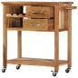 vidaXL Carrito de cocina de madera maciza de acacia 80x45x91 cm vidaXL Carrito de cocina de madera maciza de acacia 80x45x91 cm