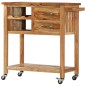 vidaXL Carrito de cocina de madera maciza de acacia 80x45x91 cm vidaXL Carrito de cocina de madera maciza de acacia 80x45x91 cm