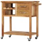 vidaXL Carrito de cocina de madera maciza de acacia 80x45x91 cm vidaXL Carrito de cocina de madera maciza de acacia 80x45x91 cm