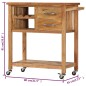 vidaXL Carrito de cocina de madera maciza de acacia 80x45x91 cm vidaXL Carrito de cocina de madera maciza de acacia 80x45x91 cm