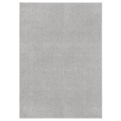 vidaXL Alfombra de pelo corto gris claro 140x200 cm