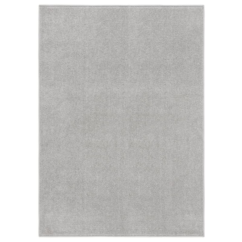 vidaXL Alfombra de pelo corto gris claro 140x200 cm vidaXL Alfombra de pelo corto gris claro 140x200 cm