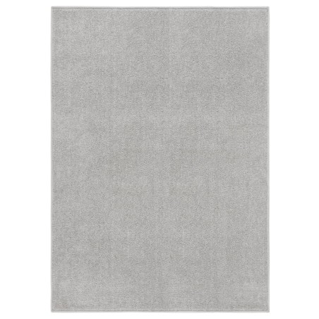 vidaXL Alfombra de pelo corto gris claro 140x200 cm