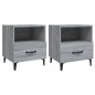 vidaXL Mesita de noche 2 unidades madera contrachapada gris Sonoma vidaXL Mesita de noche 2 unidades madera contrachapada gris Sonoma