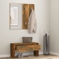 vidaXL Set de muebles de recibidor madera contrachapada roble ahumado vidaXL Set de muebles de recibidor madera contrachapada roble ahumado