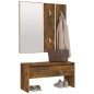 vidaXL Set de muebles de recibidor madera contrachapada roble ahumado vidaXL Set de muebles de recibidor madera contrachapada roble ahumado