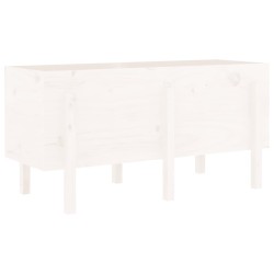 vidaXL Arriate elevado de jardín madera maciza pino blanco 121x50x57cm