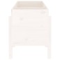 vidaXL Arriate elevado de jardín madera maciza pino blanco 121x50x57cm vidaXL Arriate elevado de jardín madera maciza pino blanco 121x50x57cm