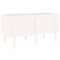 vidaXL Arriate elevado de jardín madera maciza pino blanco 121x50x57cm vidaXL Arriate elevado de jardín madera maciza pino blanco 121x50x57cm