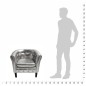 vidaXL Sillón con diseño de cubo cuero sintético plateado vidaXL Sillón con diseño de cubo cuero sintético plateado