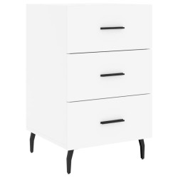 vidaXL Mesita de noche madera de ingeniería blanco 40x40x66 cm