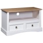 vidaXL Mueble para TV Corona Range de pino mexicano blanco 91x43x56 cm
