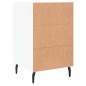 vidaXL Mesita de noche madera de ingeniería blanco 40x40x66 cm vidaXL Mesita de noche madera de ingeniería blanco 40x40x66 cm