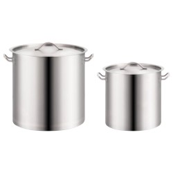 vidaXL Juego de ollas 2 piezas de acero inoxidable 71/36 L