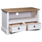 vidaXL Mueble para TV Corona Range de pino mexicano blanco 91x43x56 cm