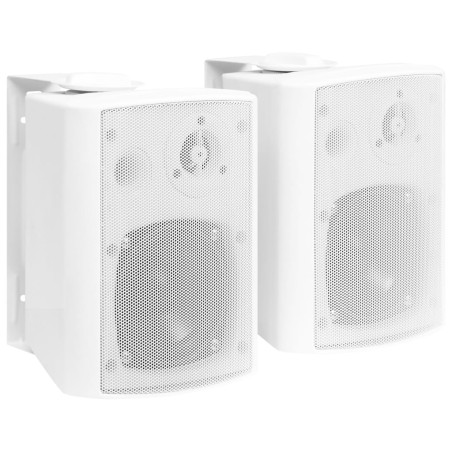 vidaXL Altavoces estéreo de pared 2 uds blanco interior exterior 80 W