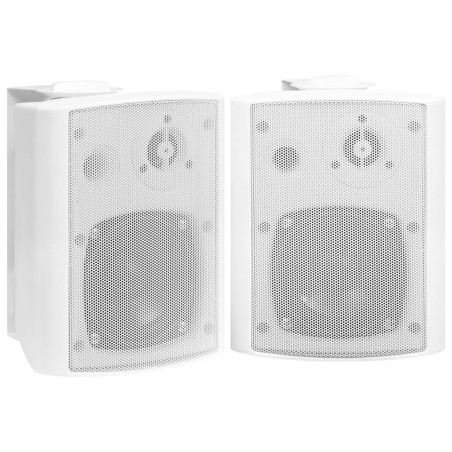vidaXL Altavoces estéreo de pared 2 uds blanco interior exterior 80 W