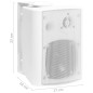 vidaXL Altavoces estéreo de pared 2 uds blanco interior exterior 80 W vidaXL Altavoces estéreo de pared 2 uds blanco interior exterior 80 W