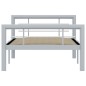vidaXL Estructura de cama de metal gris y blanco 100x200 cm vidaXL Estructura de cama de metal gris y blanco 100x200 cm