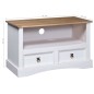 vidaXL Mueble para TV Corona Range de pino mexicano blanco 91x43x56 cm