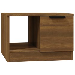 vidaXL Mesa de centro madera contrachapada roble marrón 50x50x36 cm