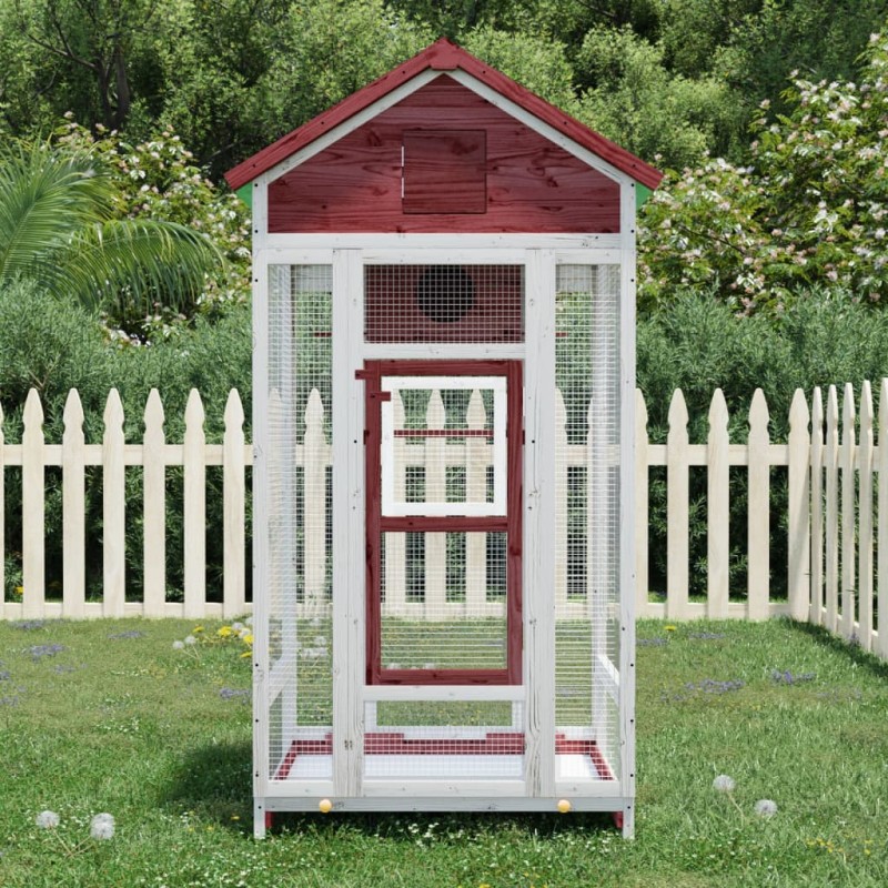 vidaXL Casita para pájaros madera maciza pino color moca 91,5x53x170cm vidaXL Casita para pájaros madera maciza pino color moca 91,5x53x170cm