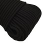 vidaXL Cuerda de trabajo poliéster negro 5 mm 50 m vidaXL Cuerda de trabajo poliéster negro 5 mm 50 m