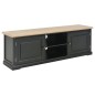 vidaXL Mueble para el televisor de madera negro 120x30x40 cm vidaXL Mueble para el televisor de madera negro 120x30x40 cm