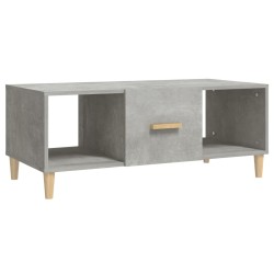 vidaXL Mesa de centro madera contrachapada gris hormigón 102x50x40 cm