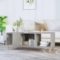 vidaXL Mesa de centro madera contrachapada gris hormigón 102x50x40 cm vidaXL Mesa de centro madera contrachapada gris hormigón 102x50x40 cm