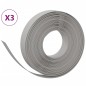 vidaXL Borduras de jardín 3 uds polietileno gris 10 m 10 cm vidaXL Borduras de jardín 3 uds polietileno gris 10 m 10 cm
