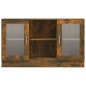 vidaXL Vitrina madera contrachapada roble ahumado 120x30,5x70 cm vidaXL Vitrina madera contrachapada roble ahumado 120x30,5x70 cm
