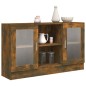 vidaXL Vitrina madera contrachapada roble ahumado 120x30,5x70 cm vidaXL Vitrina madera contrachapada roble ahumado 120x30,5x70 cm