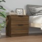 vidaXL Mesita de noche madera contrachapada color roble marrón vidaXL Mesita de noche madera contrachapada color roble marrón