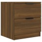 vidaXL Mesita de noche madera contrachapada color roble marrón vidaXL Mesita de noche madera contrachapada color roble marrón