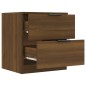 vidaXL Mesita de noche madera contrachapada color roble marrón vidaXL Mesita de noche madera contrachapada color roble marrón