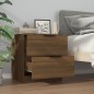 vidaXL Mesita de noche madera contrachapada color roble marrón vidaXL Mesita de noche madera contrachapada color roble marrón