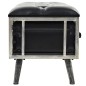 vidaXL Banco de almacenaje de cuero artificial 110 cm negro vidaXL Banco de almacenaje de cuero artificial 110 cm negro
