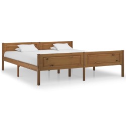 vidaXL Estructura de cama madera maciza pino marrón miel 180x200 cm