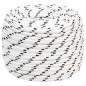 vidaXL Cuerda para barco trenzada poliéster blanco 14 mmx25 m vidaXL Cuerda para barco trenzada poliéster blanco 14 mmx25 m